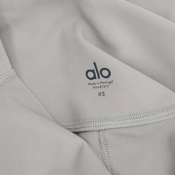 Alo Yoga Warrior Ripped Leggings Light Gray High Waist Size XS - Picture 5 of 5